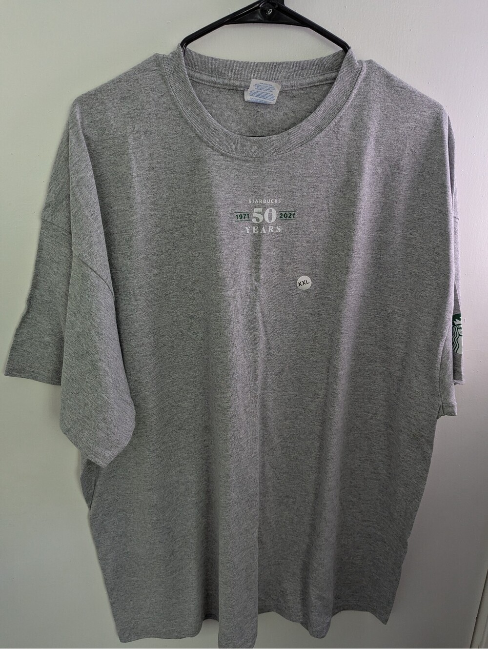 Starbucks 50th Anniversary 2021 Employee T-Shirt Gray XXL BRAND NEW!